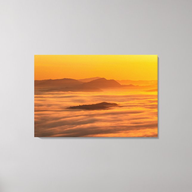 Sunrise colors and clouds canvas print (Front)