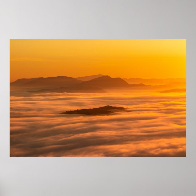 Sunrise colors and clouds poster (Front)