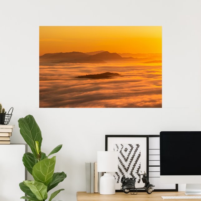 Sunrise colors and clouds poster (Home Office)