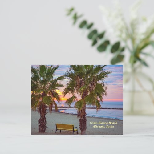 Sunrise Costa Blanca Beach Spain Postcard