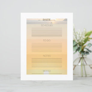 Sunrise Daily Planner – Warm Peach & Orange Beach 