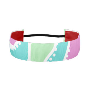 Sunrise Ethnic Circle - Mint Spearmint Pink Athletic Headband