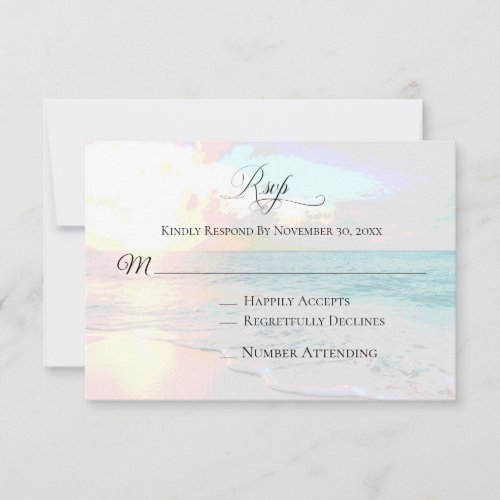 *~* Sunrise Exotic Ocean - Beach Wedding RSVP