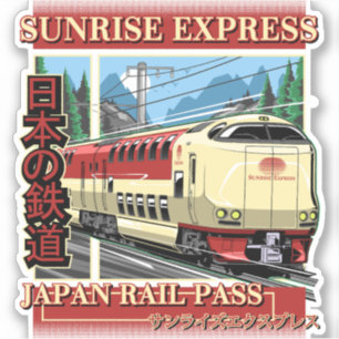Sunrise Express – Overnight Sleeper Train Sticker
