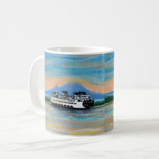 Sunrise Ferry Painting Coffee Mug