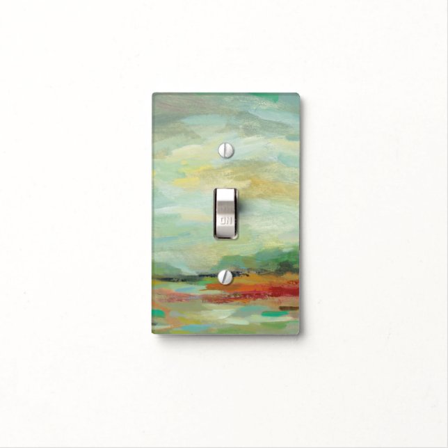 Sunrise Field Abstract Print | Silvia Vassileva Light Switch Cover (In Situ)