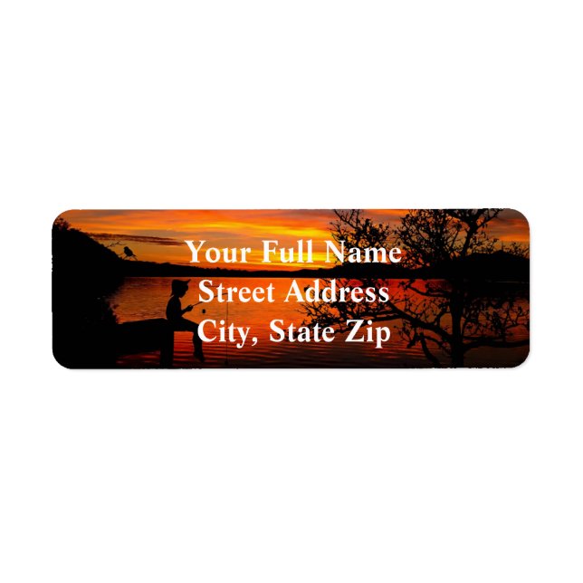 Sunrise Fishing Label (Front)