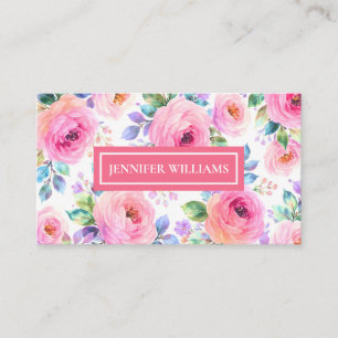 Sunrise Floral Boho Custom Name Design             Business Card