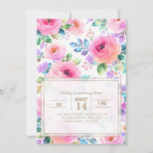 Sunrise Floral Boho Custom Name Design             Invitation