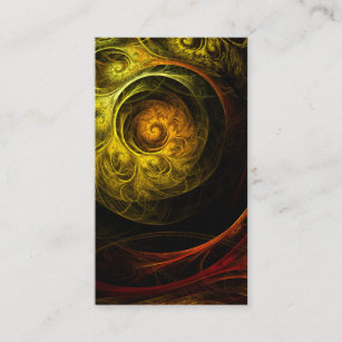 Sunrise Floral Red Abstract Art Business Card