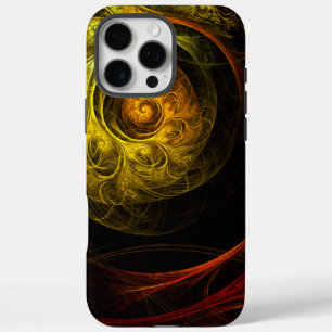 Sunrise Floral Red Abstract Art iPhone 16 Pro Max Case