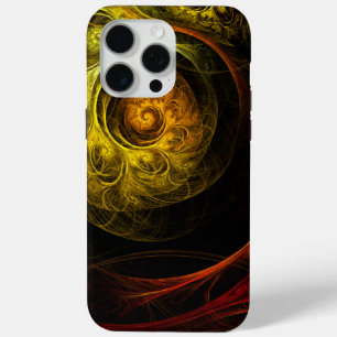 Sunrise Floral Red Abstract Art iPhone 15 Pro Max Case