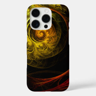 Sunrise Floral Red Abstract Art iPhone 16 Pro Case
