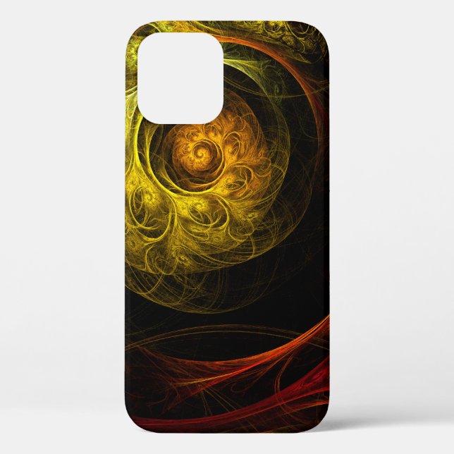 Sunrise Floral Red Abstract Art Case-Mate iPhone Case (Back)
