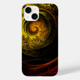 Sunrise Floral Red Abstract Art Case-Mate iPhone 14 Case