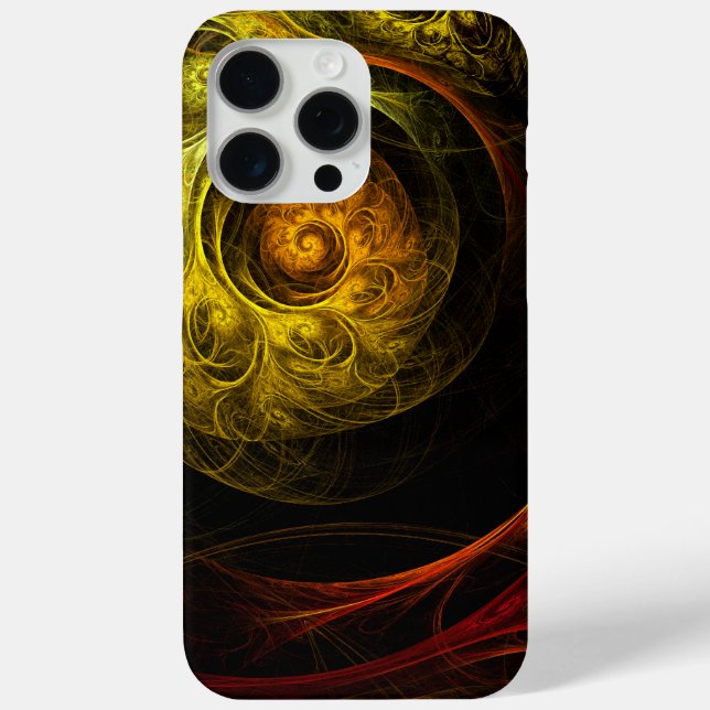 Sunrise Floral Red Abstract Art Case-Mate iPhone Case (Back)
