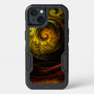 Sunrise Floral Red Abstract Art Commuter iPhone 13 Case