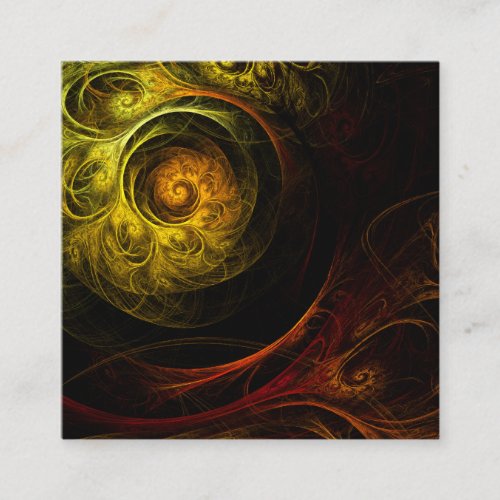 Sunrise Floral Red Abstract Art Enclosure Card