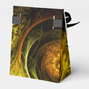 Sunrise Floral Red Abstract Art Favor Boxes