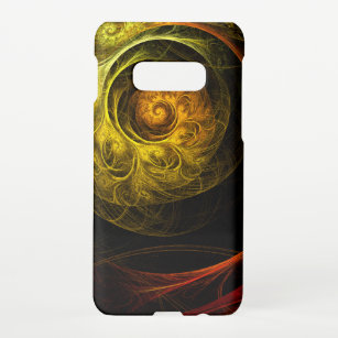 Sunrise Floral Red Abstract Art Glossy Samsung Galaxy S10E Case