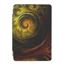 Sunrise Floral Red Abstract Art iPad Mini Cover
