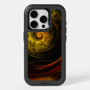 Sunrise Floral Red Abstract Art iPhone 15 Pro Case