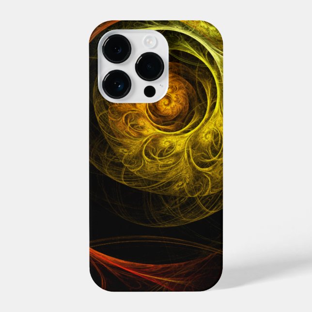 Sunrise Floral Red Abstract Art iPhone Case (Back)