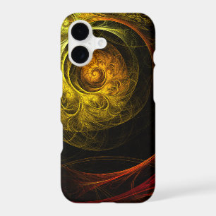 Sunrise Floral Red Abstract Art iPhone 17 Case