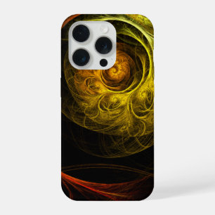 Sunrise Floral Red Abstract Art iPhone 15 Pro Case