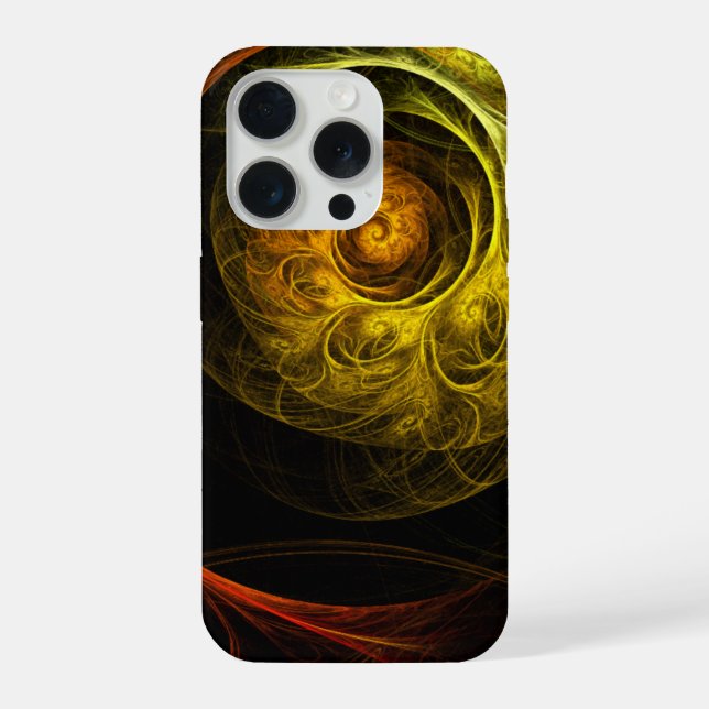 Sunrise Floral Red Abstract Art iPhone Case (Back)