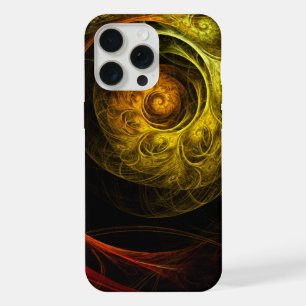 Sunrise Floral Red Abstract Art iPhone 15 Pro Max Case