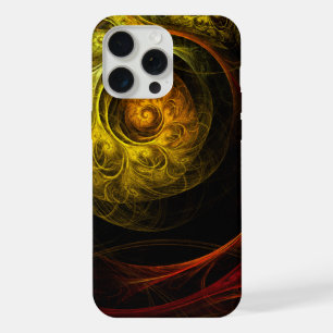 Sunrise Floral Red Abstract Art iPhone 15 Pro Max Case