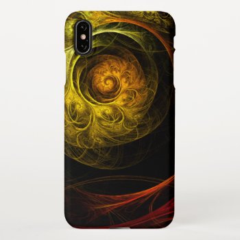 Sunrise Floral Red Abstract Art Matte Iphone Xs Max Case by OniArts at Zazzle