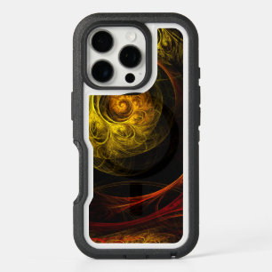 Sunrise Floral Red Abstract Art iPhone 16 Pro Case