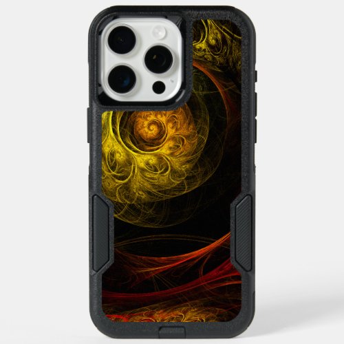 Sunrise Floral Red Abstract Art iPhone 15 Pro Max Case