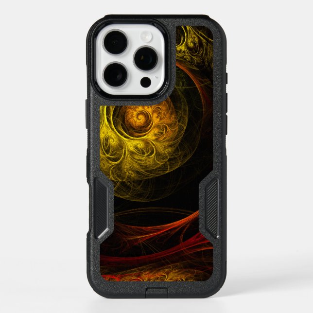 Sunrise Floral Red Abstract Art Otterbox iPhone Case (Back)