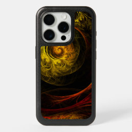 Sunrise Floral Red Abstract Art iPhone 15 Pro Case