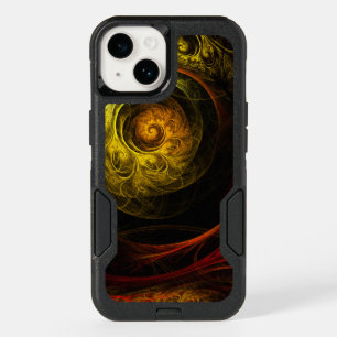 Sunrise Floral Red Abstract Art OtterBox iPhone 14 Case