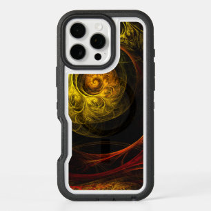Sunrise Floral Red Abstract Art iPhone 16 Pro Max Case