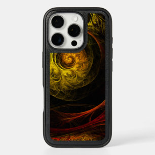 Sunrise Floral Red Abstract Art iPhone 16 Pro Case