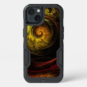 Sunrise Floral Red Abstract Art iPhone 13 Case