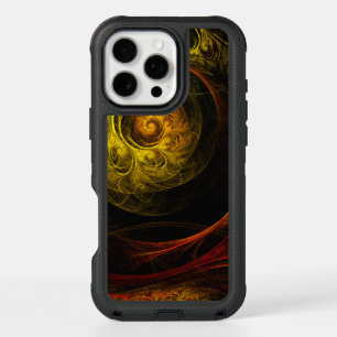 Sunrise Floral Red Abstract Art iPhone 16 Pro Max Case