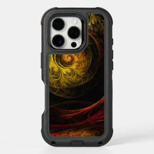 Sunrise Floral Red Abstract Art iPhone 16 Pro Case