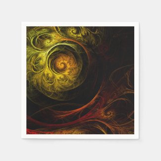 Sunrise Floral Red Abstract Art