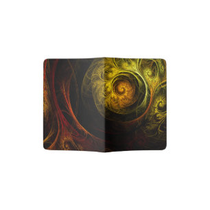 Sunrise Floral Red Abstract Art Passport Holder