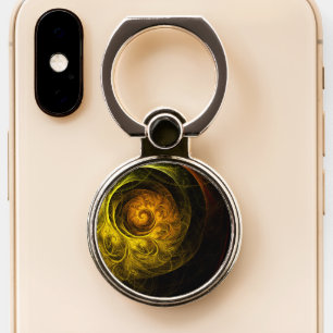 Sunrise Floral Red Abstract Art Phone Ring Stand