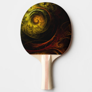 Sunrise Floral Red Abstract Art Ping Pong Paddle