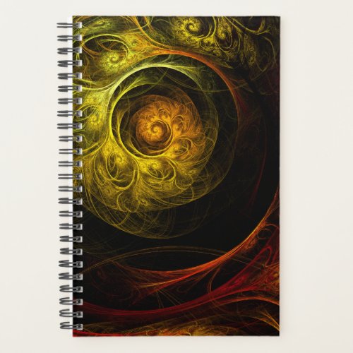 Sunrise Floral Red Abstract Art Planner