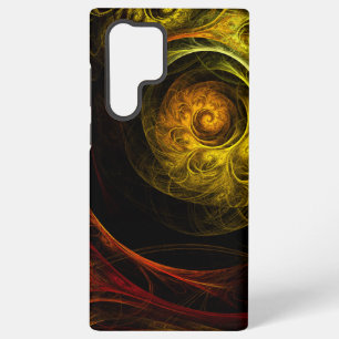 Sunrise Floral Red Abstract Art Samsung Galaxy S22 Ultra Case