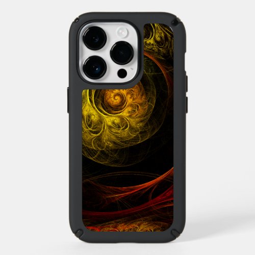 Sunrise Floral Red Abstract Art Speck iPhone 14 Pro Case